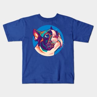 Boston Terrier Dog WPAP Kids T-Shirt